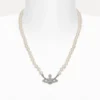 Man. Mini Bas Relief Pearl Necklace