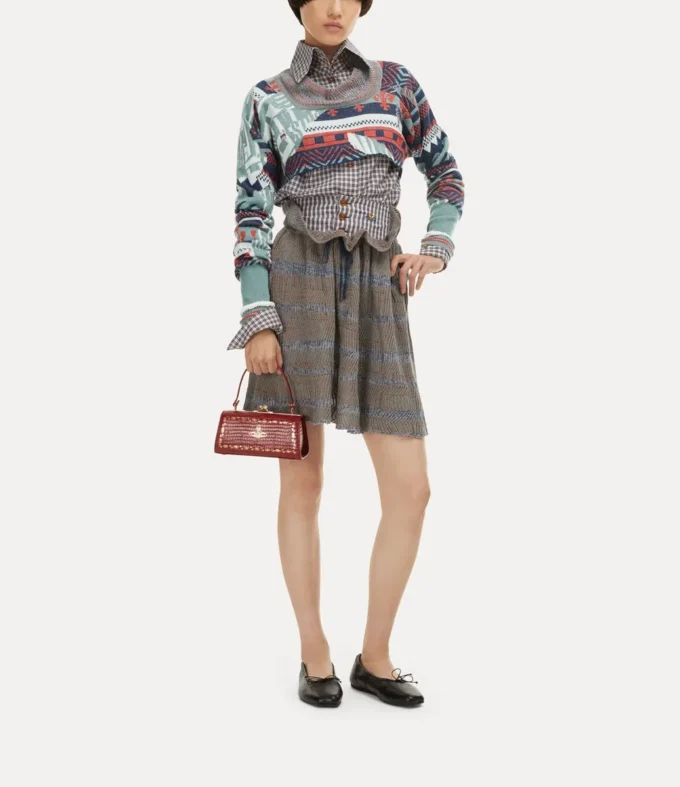 Zkrácený top Broken Fair Isle